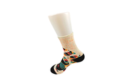 3D hecho punto antibacteriano deportivo imprimió a los adultos unisex de los calcetines que llevaban negro