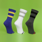 Spandex/los calcetines azules para hombre del tobillo del algodón, color raya los calcetines atléticos de los hombres