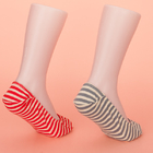 El gris/las rayas rojas no desliza calcetines invisibles ningunos calcetines del trazador de líneas de la demostración con buena elasticidad