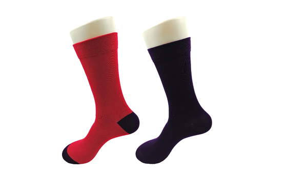 Calcetines diabéticos rojos/del negro del algodón de la circulación para el resbalón anti de los adultos unisex